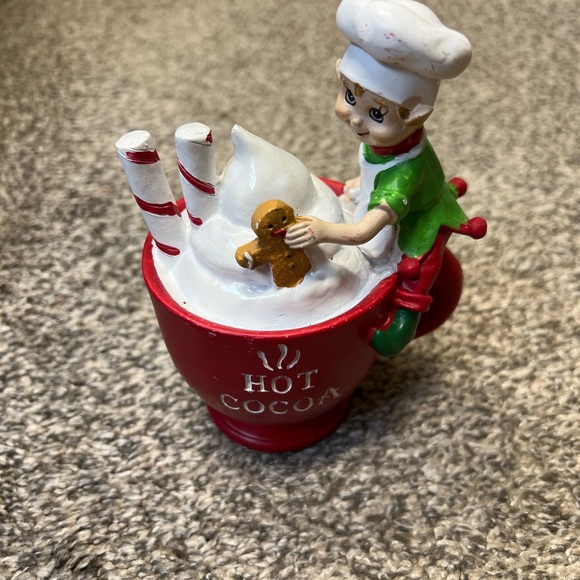 Red Hot Cocoa Mug with Chef Figurine - Picture 2 of 2